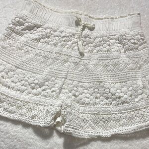 True Craft White Lace Kids Shorts